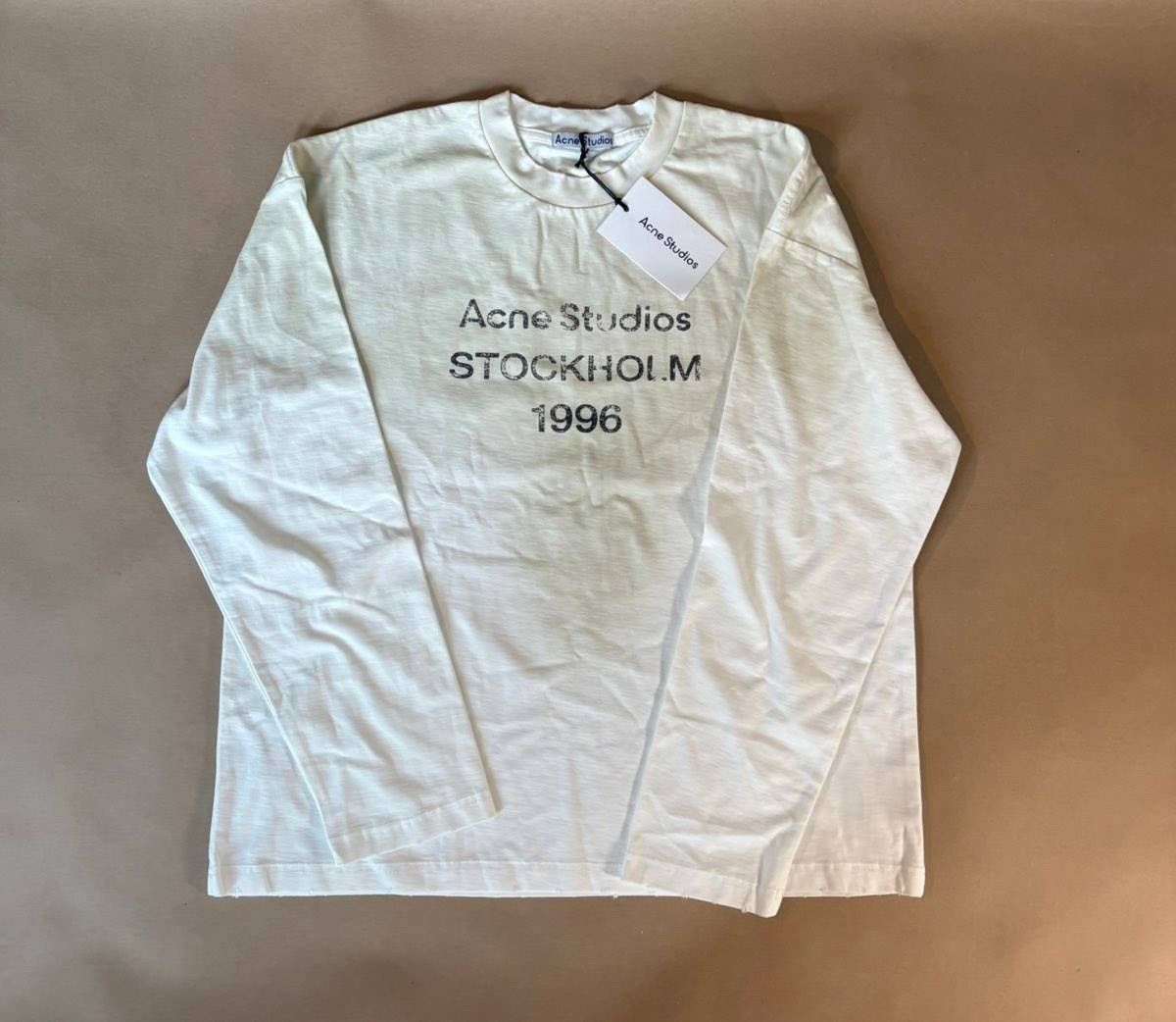 Acne Studios T-shirt: Acne Studios Longsleeve Gr. M, weiss – Nuovo (secondo la descrizione) da Triesen venduto da atos87