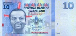 Swasiland 10 Lilangeni 2010 P-36a UNC, AA Präfix