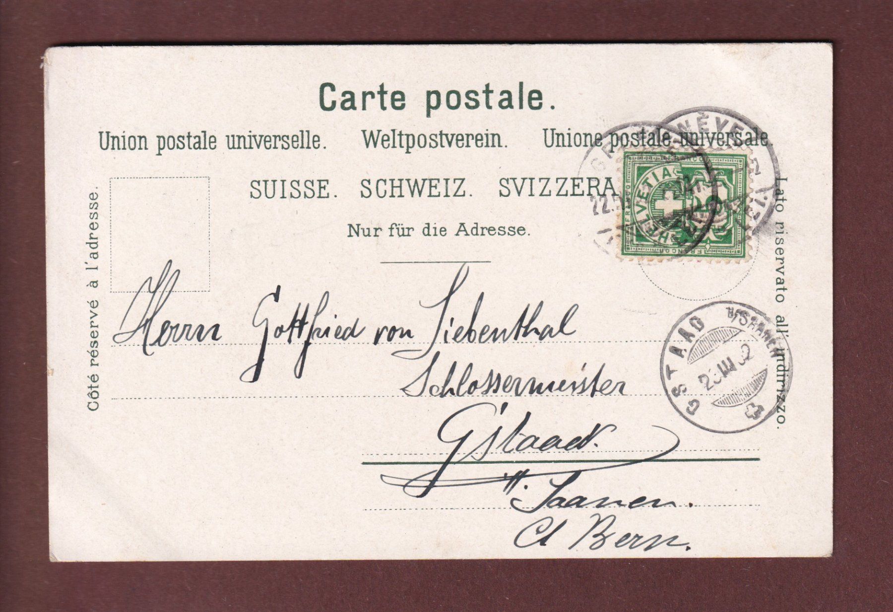 Cartes postales: GENEVE - Barques du Léman - 1902 – D'occasion à Pully par nicecards 1