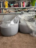 2x freistil 173 Sessel von Rolf Benz, signalgrau, neu
