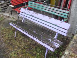 Jugendstil Gartenbank 160cm, brauchbar, oder zum Aufrischen