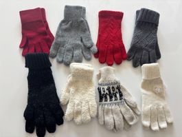 Handschuhe Set 8 Paare verschiedene Farben Materialien