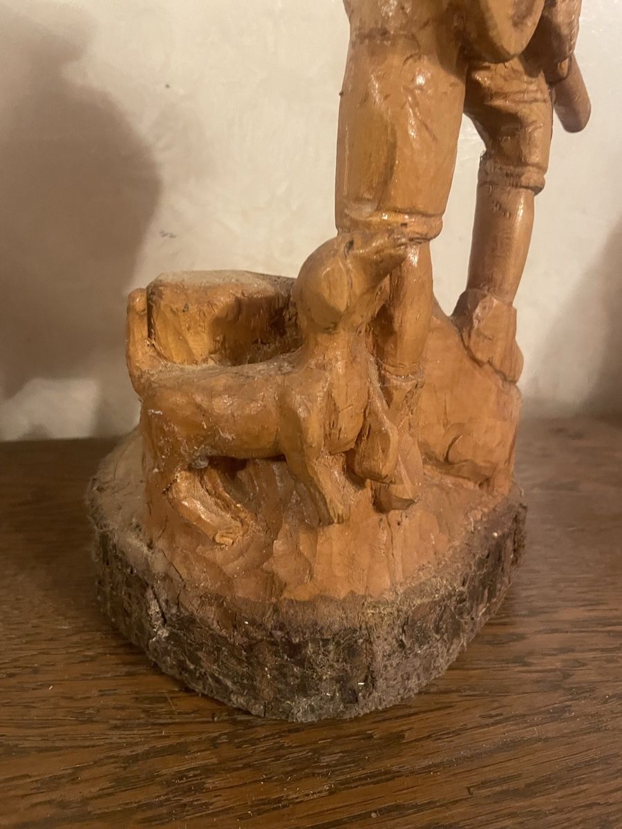 Skulpturen & Statuen: Statuettes Chasseur Sculptée dans une Bûche de Bois – Gebraucht aus Vallamand von Bricbracbroc82 5