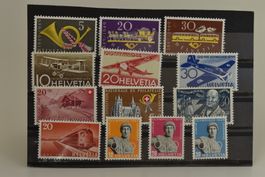 Schweiz Briefmarken Lot: Flugpost, Olympia 1944 & Mehr