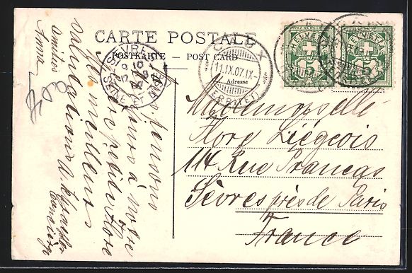 Cartoline postali: AK Caux, Palace Hotel, 1907 – Usato da Berlin venduto da bartko-reher 1