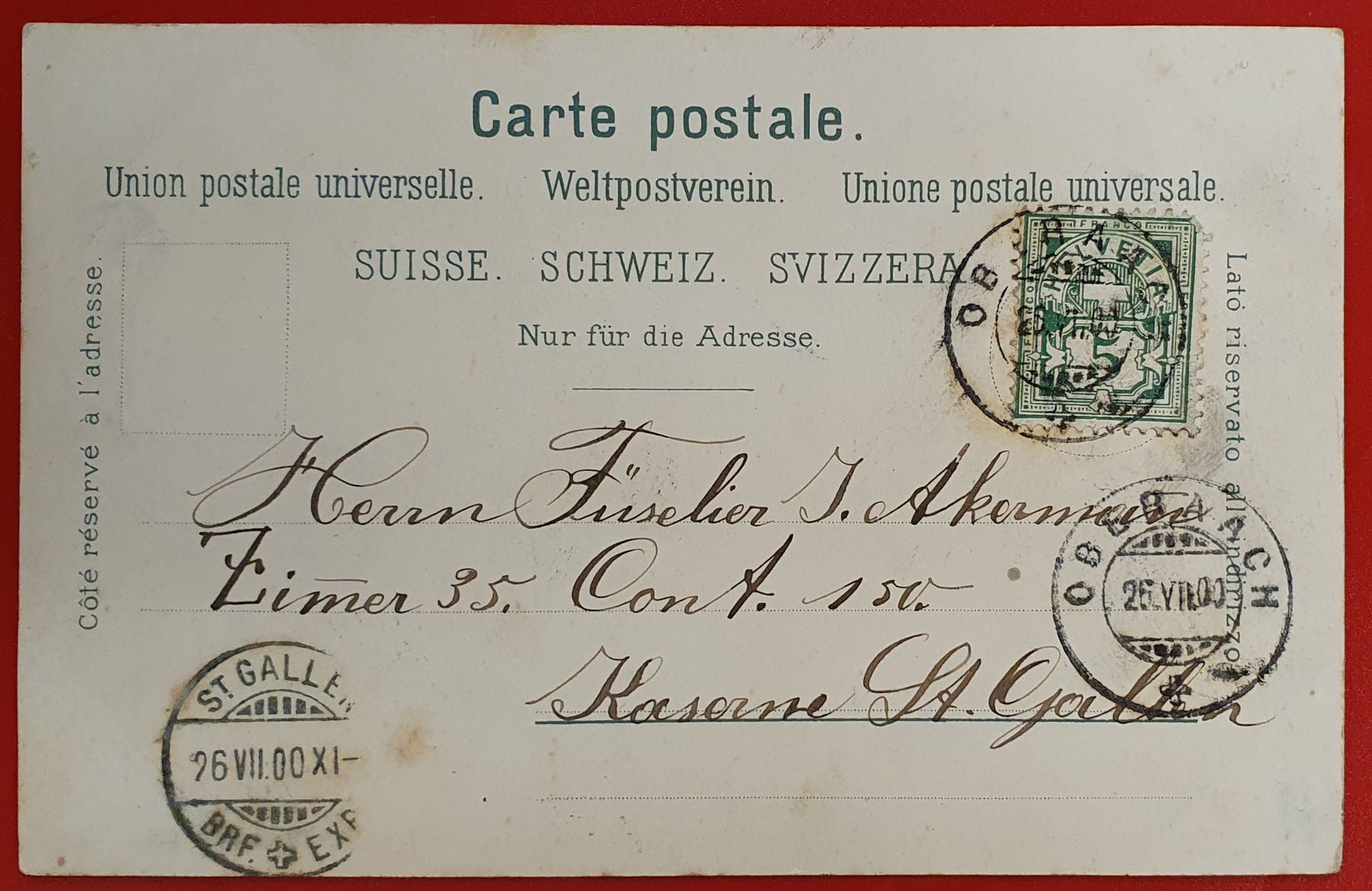 Cartoline postali: Gruss aus Romanshorn 1900 – Usato da Kreuzlingen venduto da Rschweiz1 1