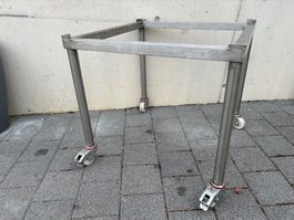 Untergestell Edelstahl auf Rollen