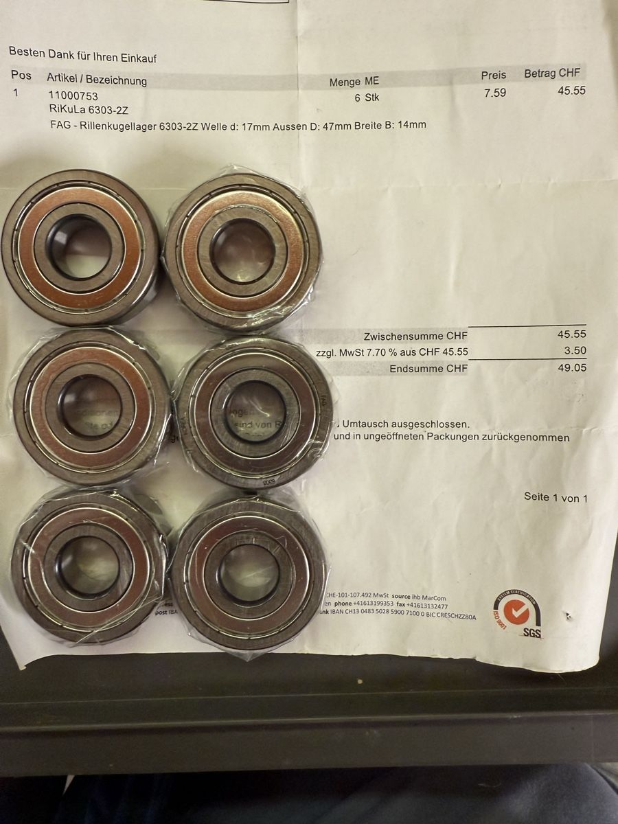 Tutti gli attrezzi: 6x Rillenkugellager – Usato da Basel venduto da Old_Cheddarhand