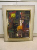 Ölbild Öl-Gemälde abstrakt GIBO 1965 - midcentury art