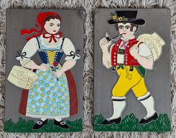 Fässler Emil, Bleibild, Trachtenfrau, Senn, Paar, Appenzell