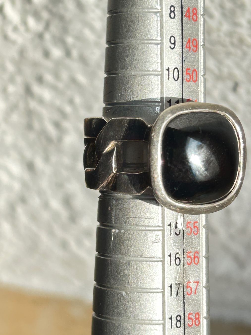 Anelli: Silberring mit schwarzem Stein (Grösse 53) – Usato da Basel venduto da bellespirit 8