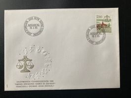 FDC Tierkreiszeichen Waage, Féchy/VD 1985