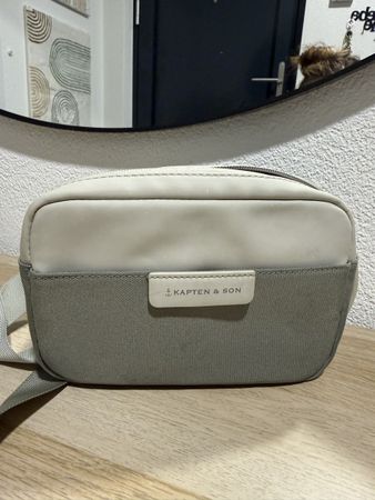 KAPTEN & SON Bauchtasche Beige Grau/Grün guter Zus