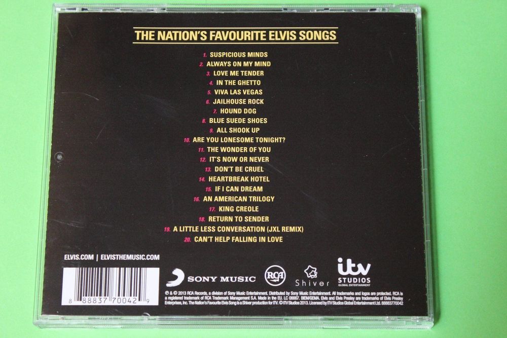 ELVIS PRESLEY - THE NATION'S FAVOURITE ELVIS SONGS CD 2013 3