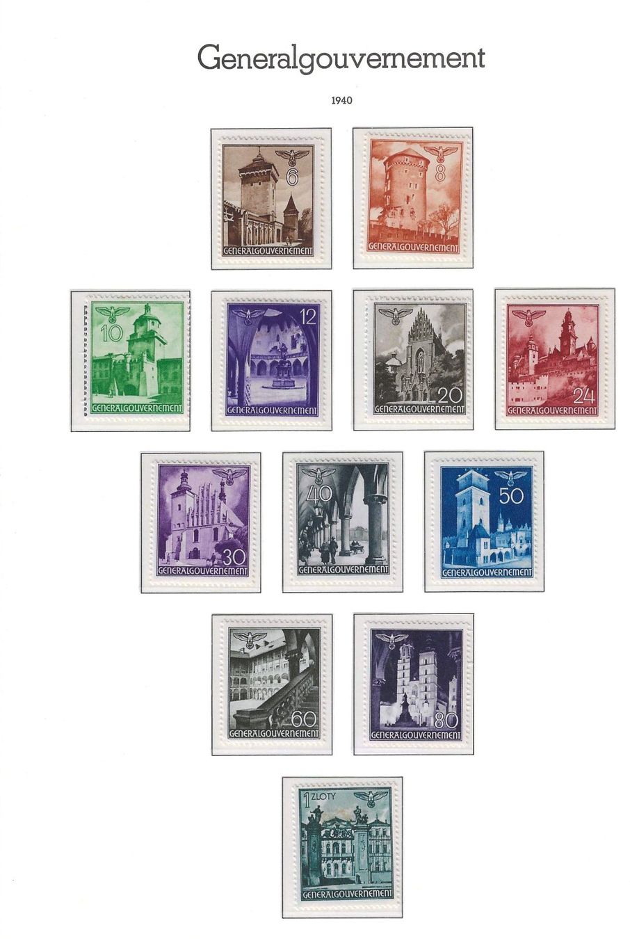 Alle Briefmarken: Sammlung  Generalgouvernement 1939/1940 – Neu (gemäss Beschreibung) aus Gümligen von Geniusbuy 4