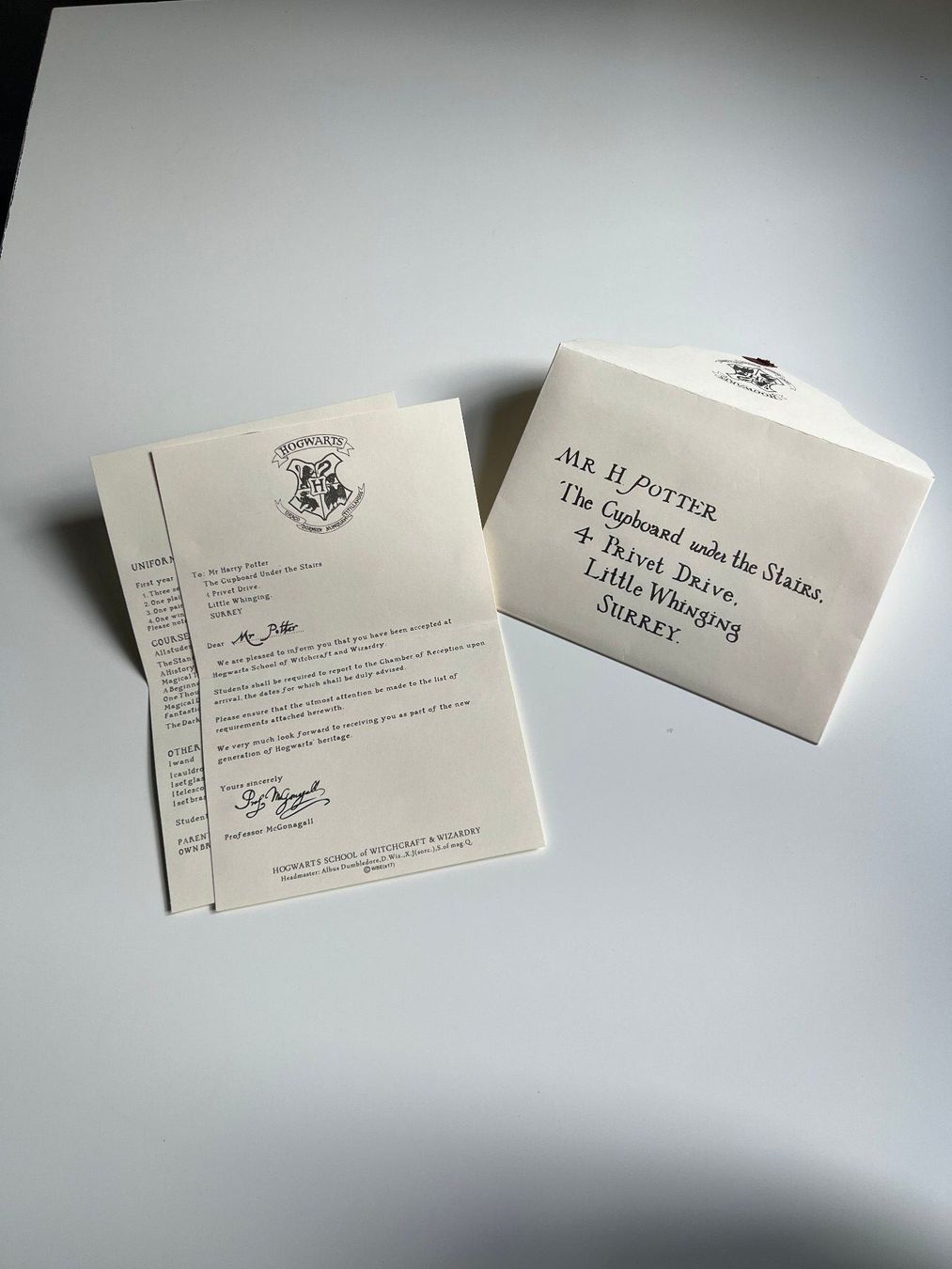 Carte collezionabili: Harry Potter Memorabilia: Hogwarts letter + train ticket – Usato da Zürich venduto da cefanie