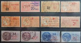 Frankreich Fiscal Lot mit alten Werten XV
