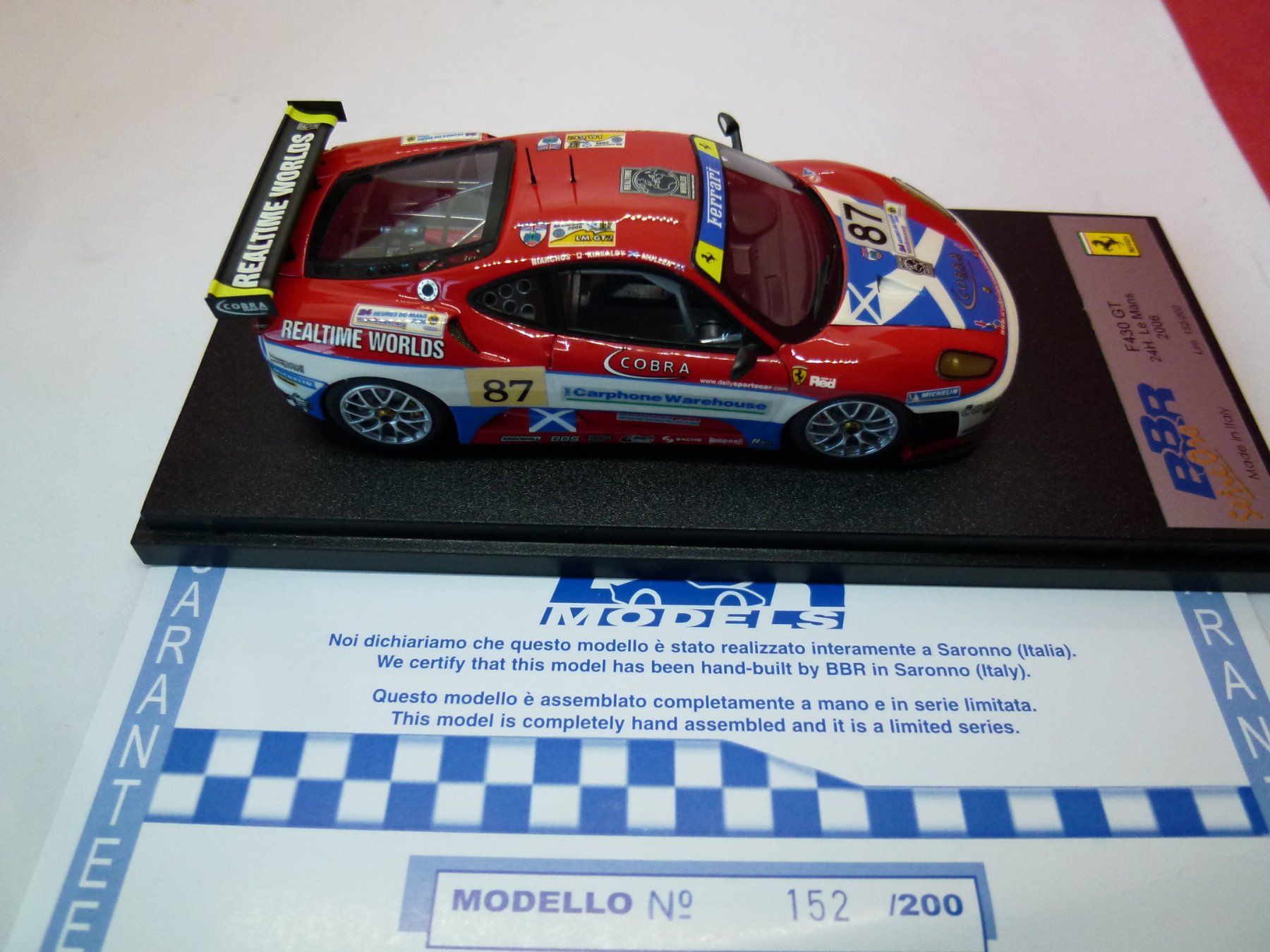 BBR Models Modellini d'auto: BBR  -  Ferrari 430GT Le Mans -  1:43 rwb    %%%%%%%%%%% – Nuovo (secondo la descrizione) da Reiden venduto da Aston2 5