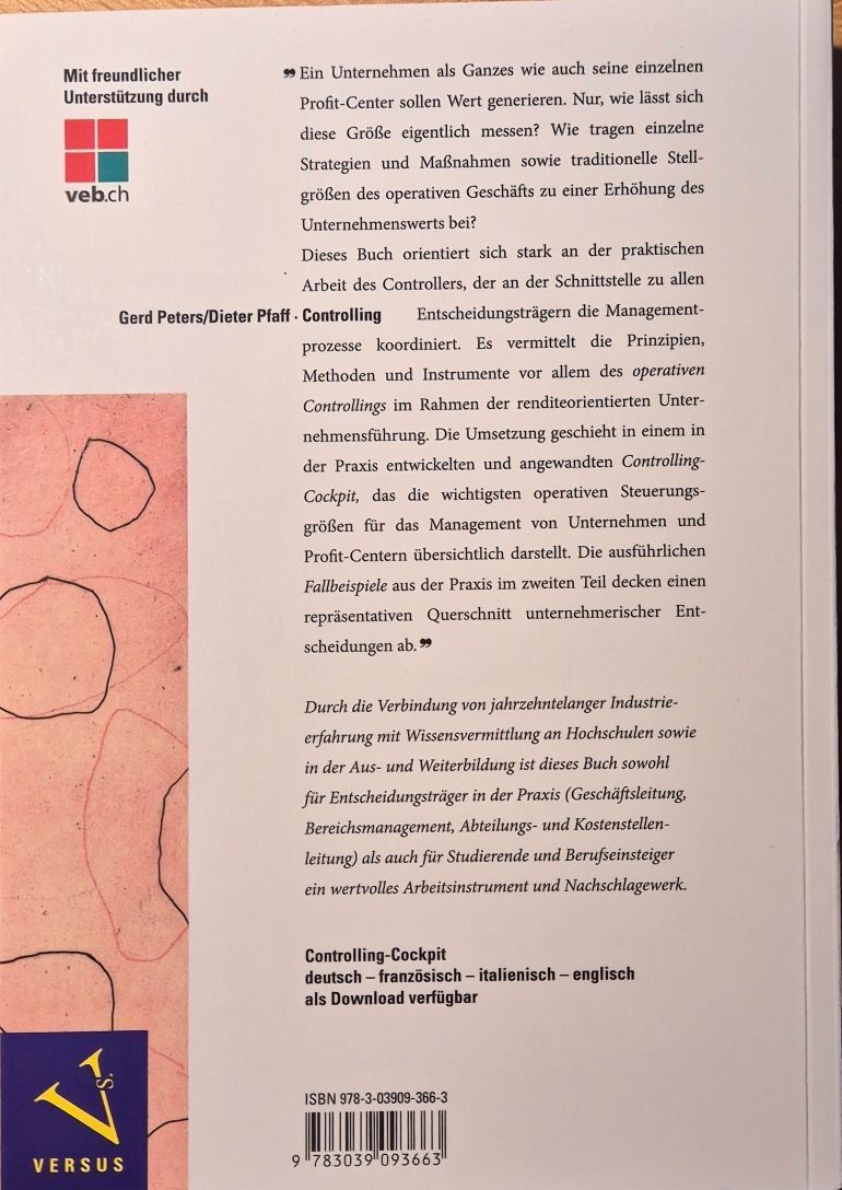 Bücher: Controlling, Gerd Peters – Neu (gemäss Beschreibung) aus Zürich von tfr_wm2g 1