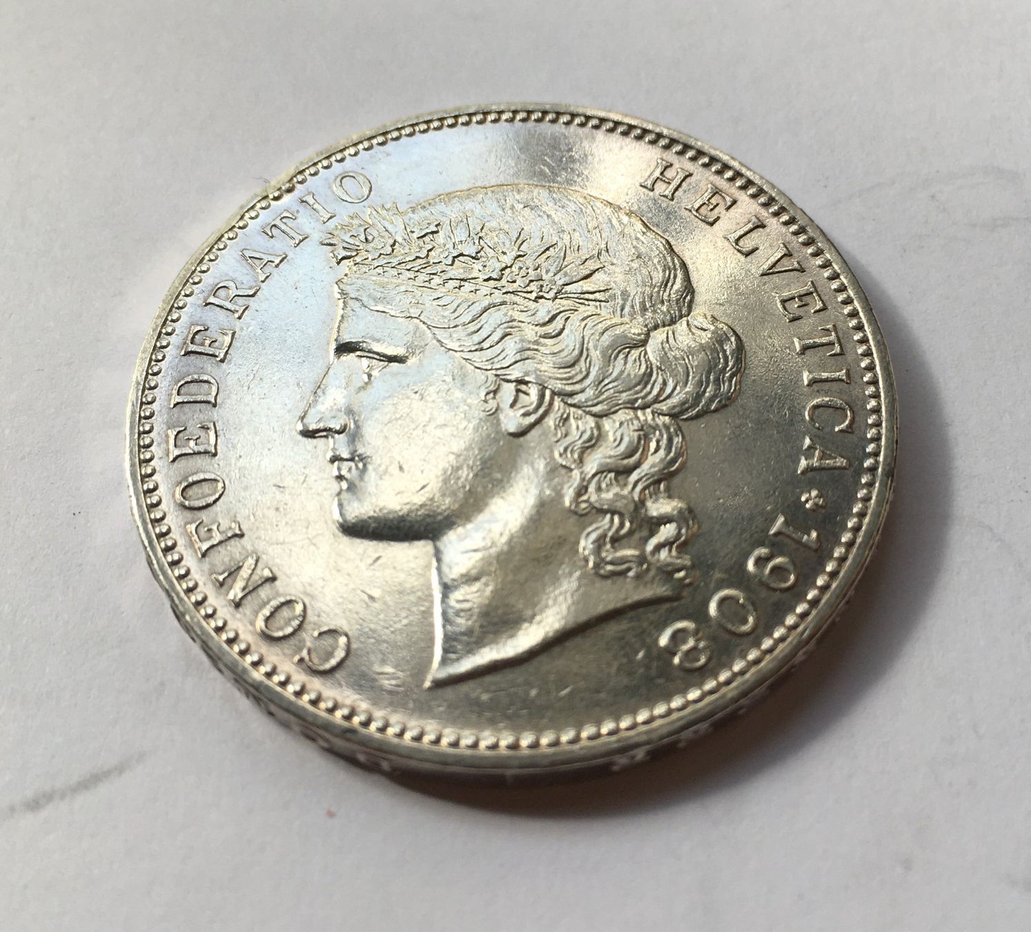 Tutti le monete: 1908 5 franken -unz – Nuovo (secondo la descrizione) da Kirchberg SG venduto da Zenhad69