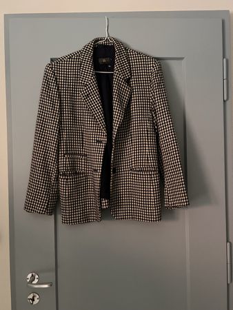 Vintage Vichy-Blazer aus reiner Wolle