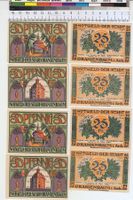 8x Notgeld, div. kleine Beträge, Stadt Oranienbaum, 1922