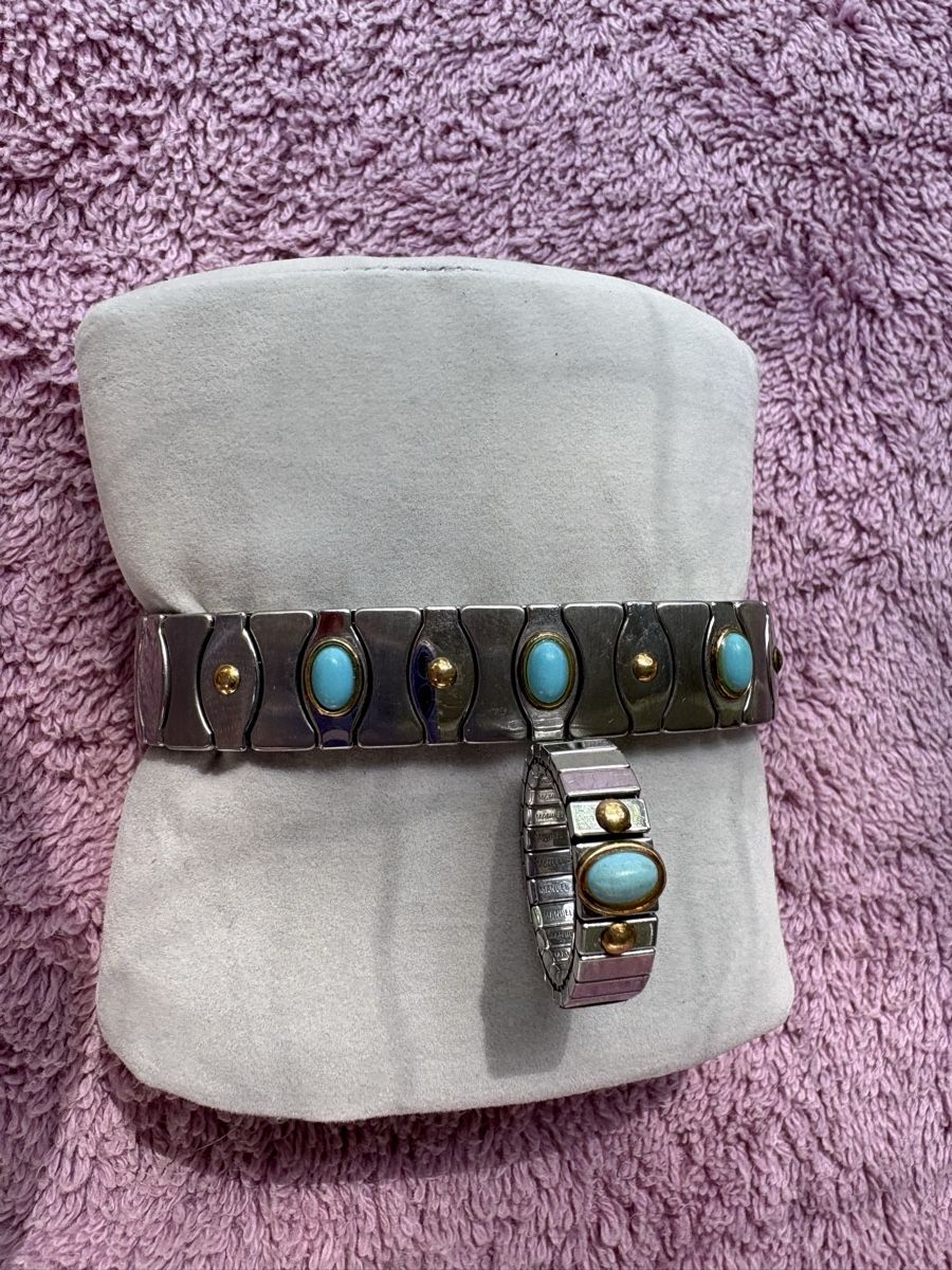 Altri gioielli: Ensemble Manuel Zed – Bracelet + Bague extensible, turquoise – Usato da Ecublens VD venduto da fre_kv6z 1