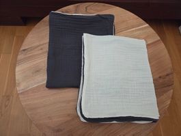 Kissenbezug "Gwindi", 2 Stück, 60 cm x 50 cm, grau/creme