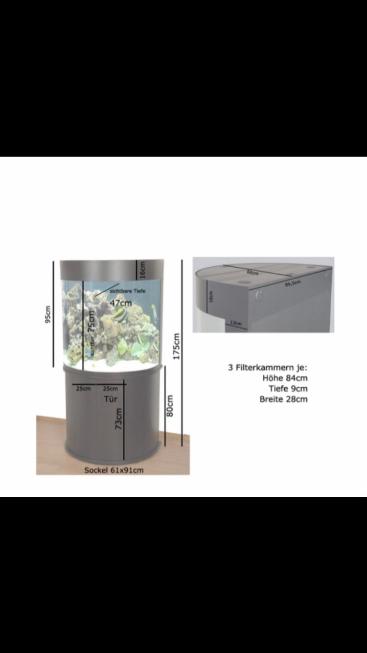 Acquari: Dh-90 Halbrundes Aquarium, Top! – Usato da Adliswil venduto da Tito088 4