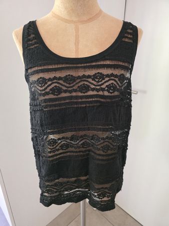 Tom Tailor Denim Spitzentop, Schwarz Gr.M Neu🌸☀️