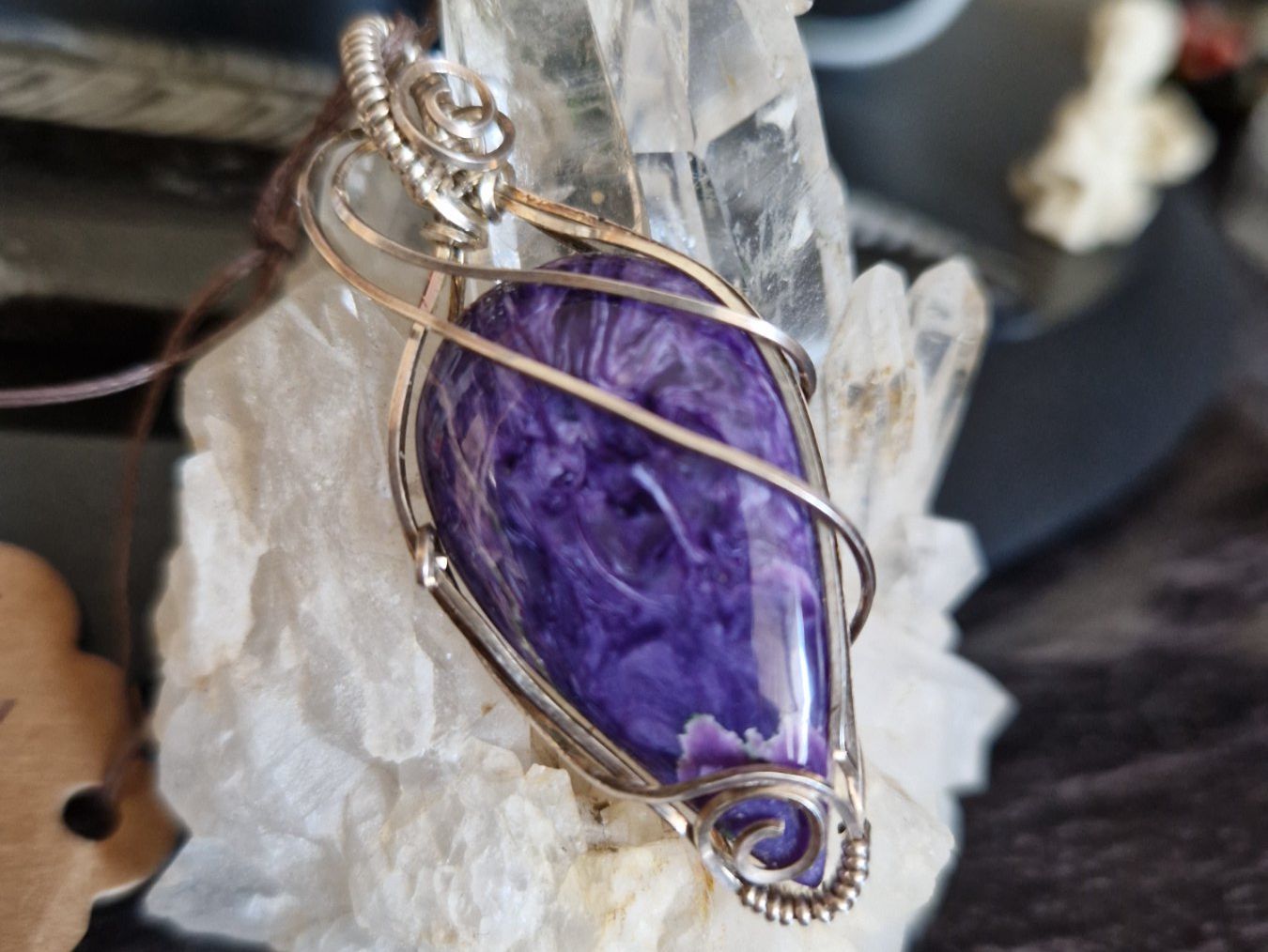 Ciondoli: Splendide CHAROITE en Pendentif, lithothérapie – Nuovo (secondo la descrizione) da SAXON venduto da Mariposita1428