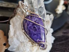 Splendide CHAROITE en Pendentif, lithothérapie