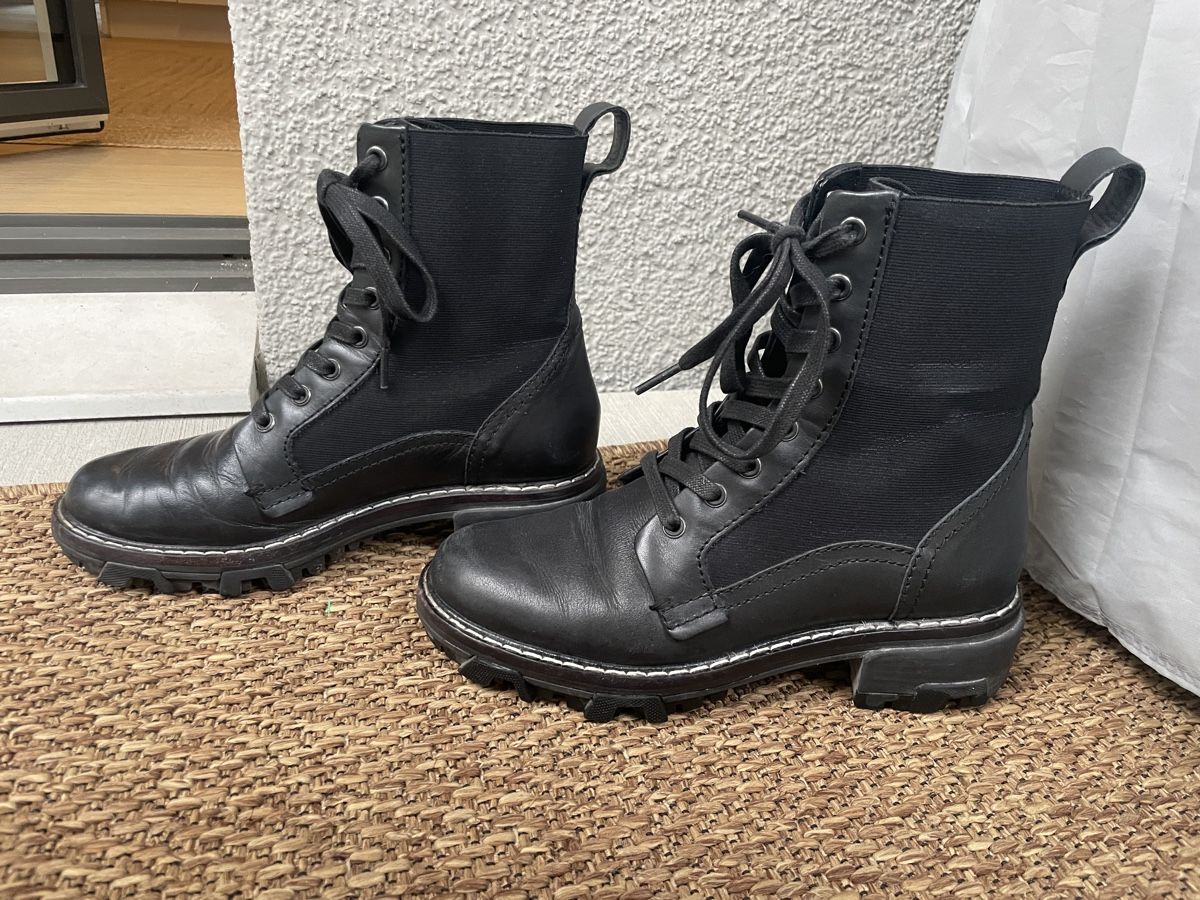 Allsaints Scarpe da donna: All Saints Black Leather Boots - Size 37.5 – Usato da Zürich venduto da Crmesiti 2