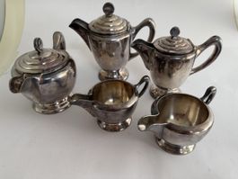 Teeservice H. Beard Montreux versilbert Vintage