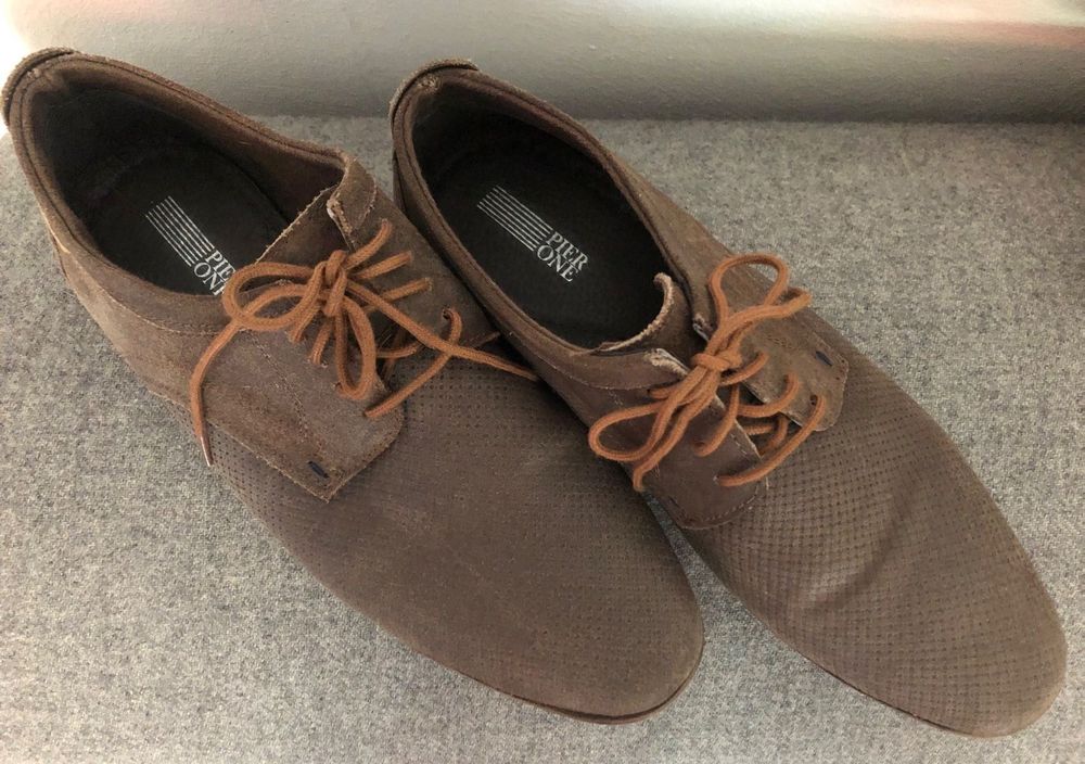 Derbies Homme En Cuir Marron - Pointure 43 - Neuf Sans Boîte - Style élégant Décontracté