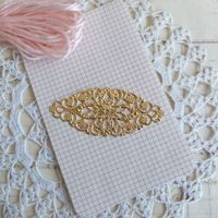 5 x  Applikation Deko Metall - Gold Farbe