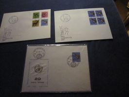 PJ 1967 FDC und 20 Jahre UNO mit PJ Marke