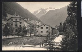 Trient, Ortsansicht mit dem Hotel im Ber