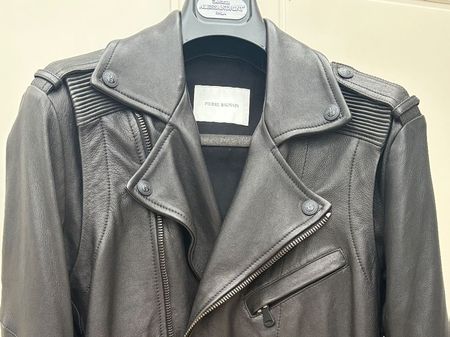 100% Original: BALMAIN Biker Lederjacke Gr. M/48 schwarz