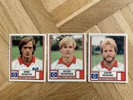 Hamburger SV 3 Autogramme auf Paninibildern 1982