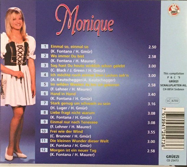 CD: Monique - Einmal so, einmal so – Usato da Grüningen venduto da azulmarron 1