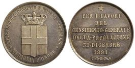 b- Italien, Silberne Ehrenmedaille 1881, R!
