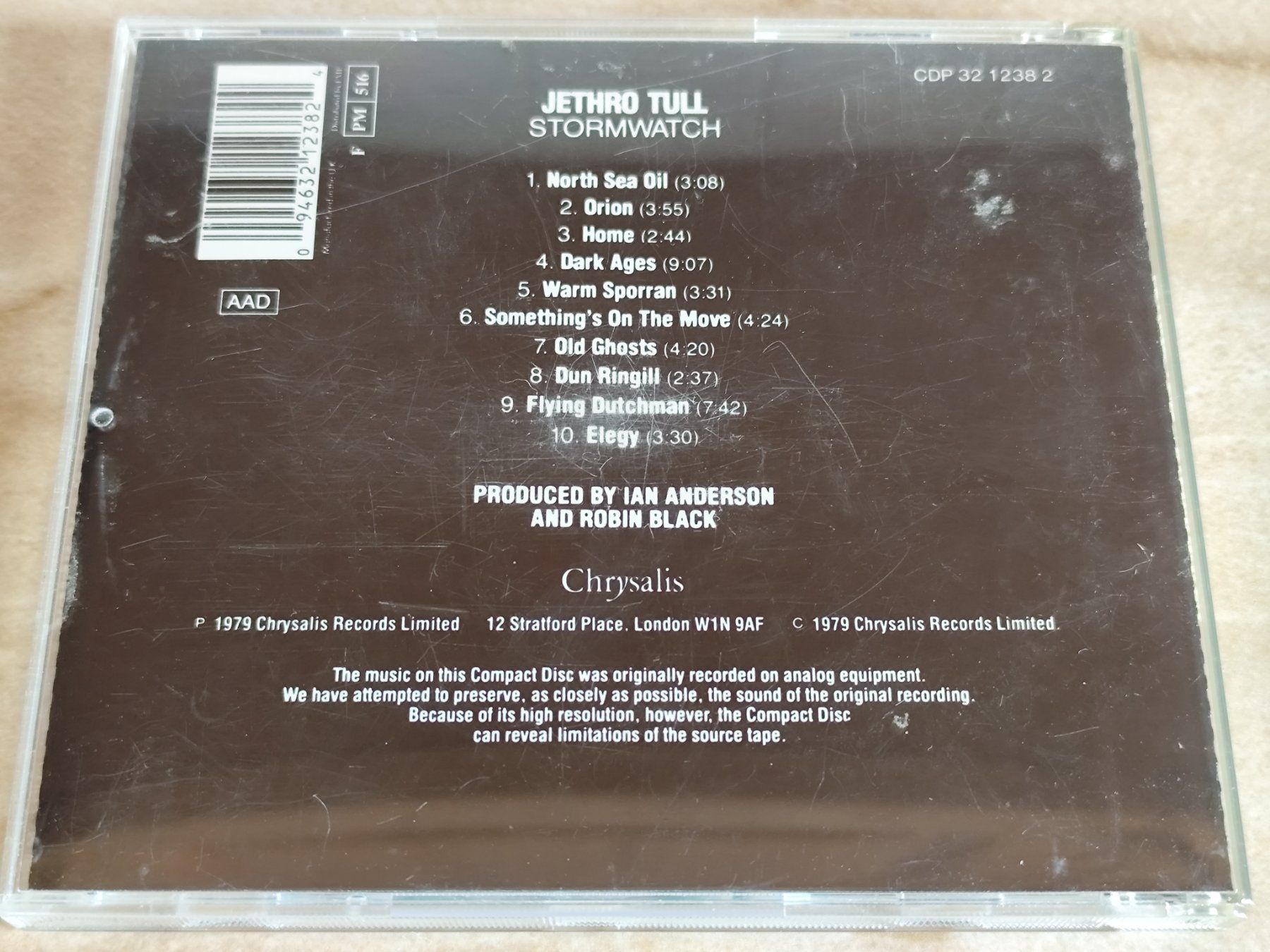 CD: JETHRO TULL - STORMWATCH Chrysalis Records Ltd. 1979 – Usato da Ermenswil venduto da easyric 3
