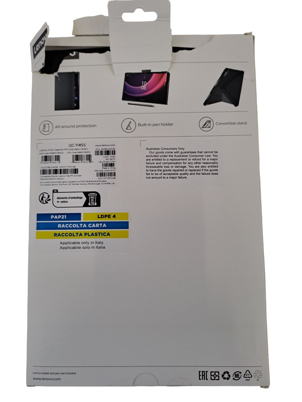 Covers & Taschen: LENOVO Folio Case for Tab P11 (2nd Gen) – Neu (gemäss Beschreibung) aus Männedorf von Restwert_Maennedorf 5