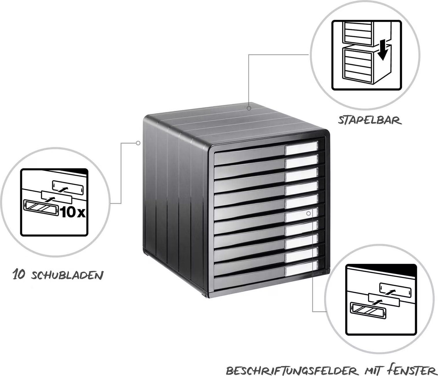 Rotho Systemes d'archivage: Schubladenbox mit 10 Fächern Rotho Timeless / A4 – D'occasion à Stein AG par ItsNastja 6