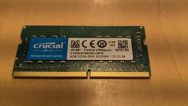 Crucial 2x4GB DDR4-2666 SODIMM RAM guter Zustand