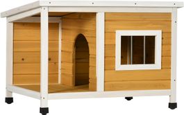 PawHut Hundehütte mit Veranda