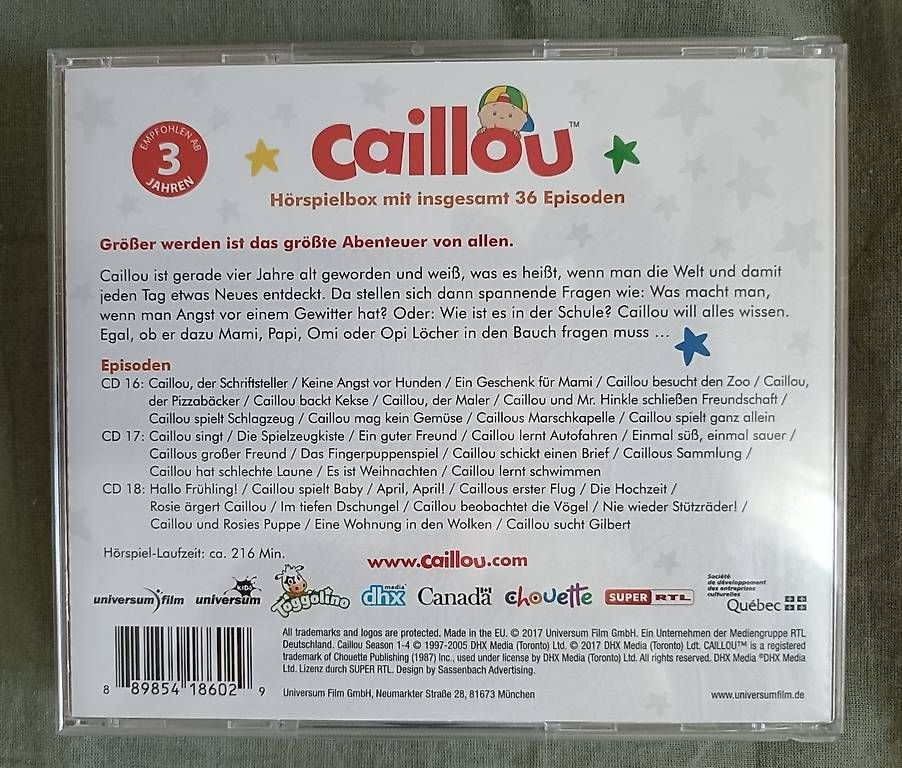 CDs: Hörspiel-CD-Box, Caillou – Gebraucht aus Münchenstein von Bouba3 3
