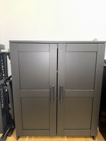 Schrank BRIMNES mit Türen schwarz 78x95 cm
