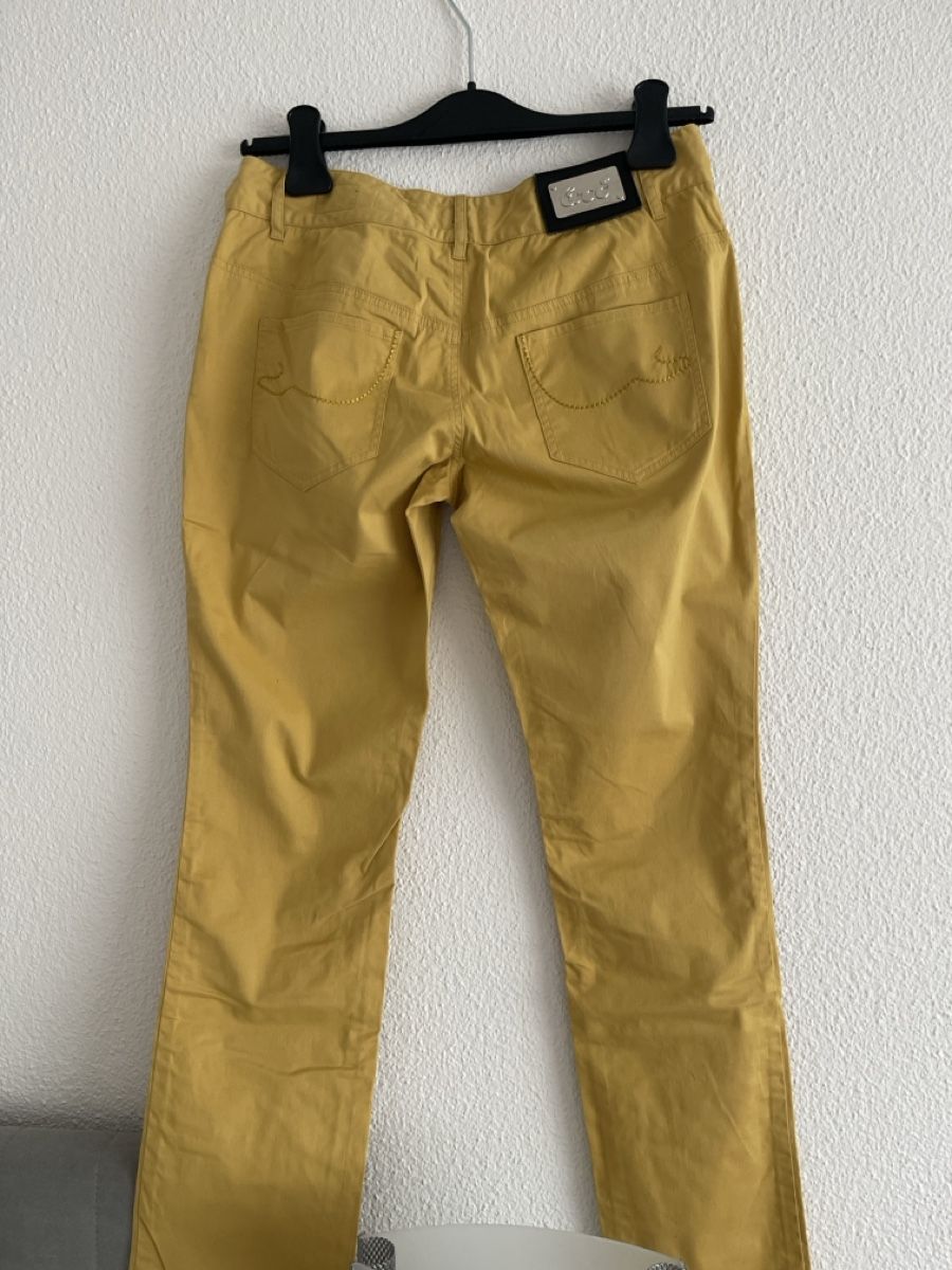 Pantaloni: Trausers - Mustard Q-OS Satin, Stylish and Unique! – Nuovo (secondo la descrizione) da Winterthur venduto da shp_xcc5 1